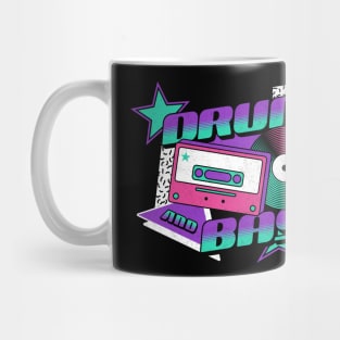 DRUM AND BASS  - 90s Steez (purple/aqua blue) Mug